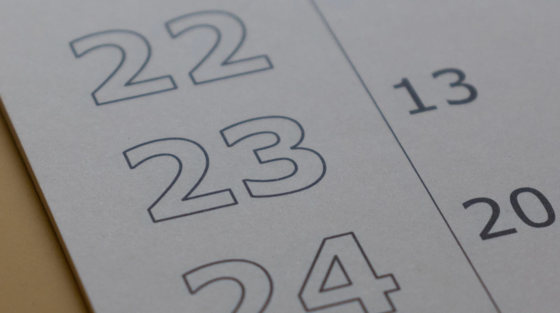 Schedule for the first class