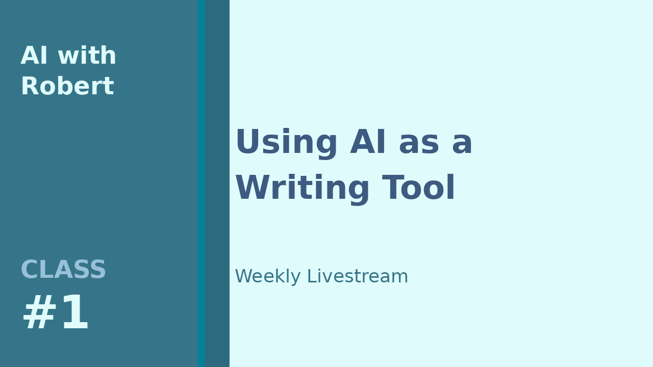 Using AI as a Writing Tool - Thu 23 October 2025